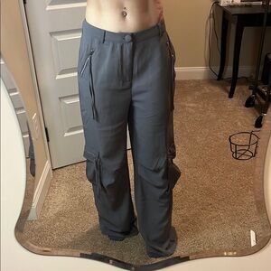 Fashion Nova Gray Cargo Pants